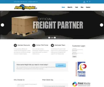 Printfreight.com(Logistics & transportation) Screenshot