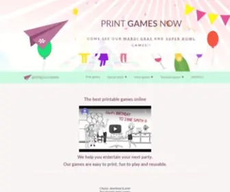 Printgamesnow.com(Print Games Now) Screenshot