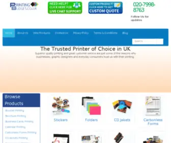 Printingbudget.co.uk(Online Printing Services UK) Screenshot