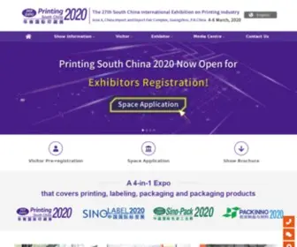Printingsouthchina.com(The 27th South China International Exhibition on Printing Industry) Screenshot