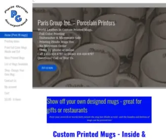 Printinmugs.com(Leaders In Full Color Printing on the INside of mugs and on mug bottoms) Screenshot