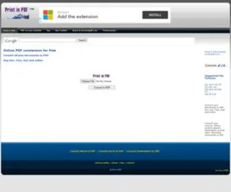Printinpdf.com(Online PDF conversion for free) Screenshot