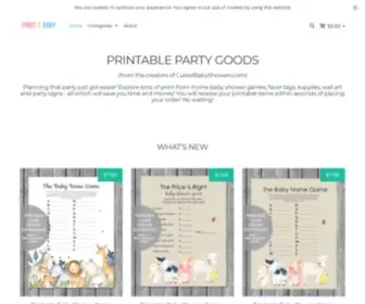 Printitbaby.com(Printable Baby Shower Party Supplies) Screenshot