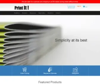 Printitincolor.com(Online Printing) Screenshot