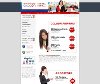 Printleaflets.co.uk(Oxagon Printing Services in London and Croydon) Screenshot