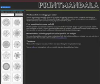 Printmandala.com(Free printable mandala coloring pages Print Mandala Coloring Pages) Screenshot