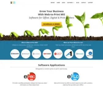 Printmis.com(Print MIS brings Print Management Systems for the Printing Industry) Screenshot