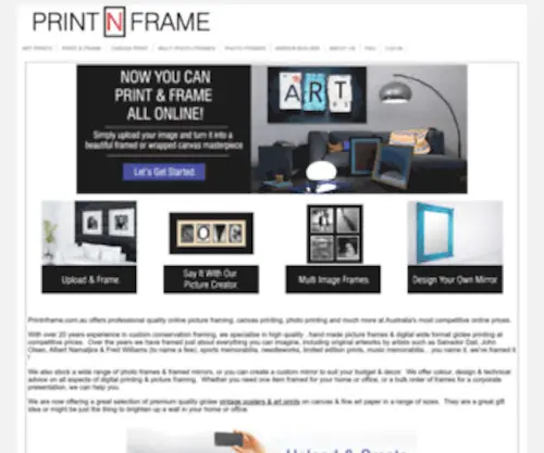 Printnframe.com.au(Printnframe) Screenshot