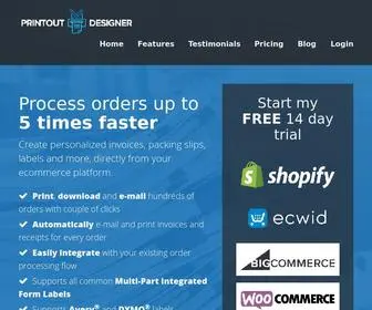 Printoutdesigner.com(Printout Designer) Screenshot