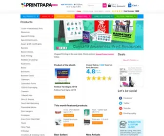 Printpapatrade.com(Affordable High Quality Online Printing Services) Screenshot