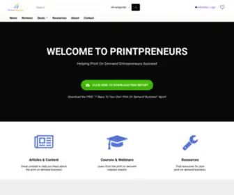 Printpreneurs.com(Best Print On Demand ServicesPrintpreneurs) Screenshot