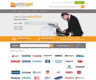 Printright.co.uk(Print right Cheap Genuine Ink Laser Toner Cartridges & Drums) Screenshot