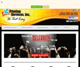 Printservinc.com(Printing Services in Richmond VA) Screenshot