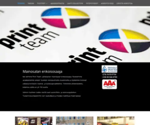 Printteam.fi(Suurkuvien tulostus ja asennus) Screenshot