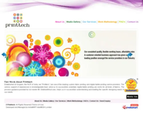 Printtech.co.in(Digital Textile Printing) Screenshot