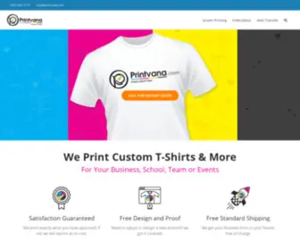 Printvana.com(T-Shirt Printing and Embroidery) Screenshot