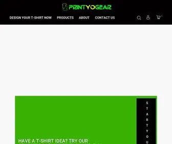 Printyogear.com(Print Yo Gear) Screenshot