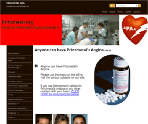 Prinzmetal.org(Anyone can have prinzmetal's Angina) Screenshot