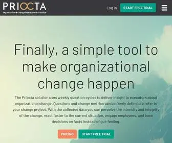 Priocta.com(Organizational Change Management Solution) Screenshot