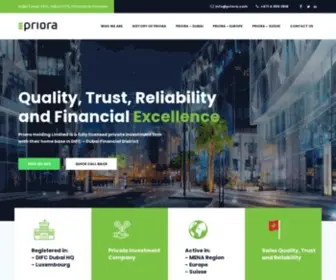 Priora.com(Priora Holding Limited) Screenshot