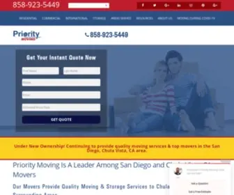 Prioritymoving.com(#1 San Diego Moving Company) Screenshot