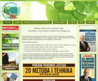 Prirodnamedicina.org(Institut za prirodnu medicinu Podgorica) Screenshot