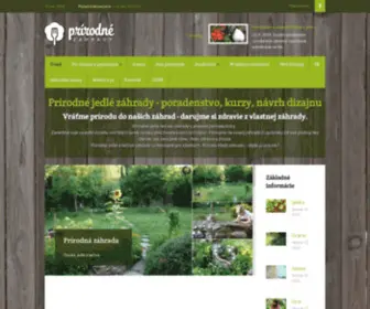 Prirodne-Zahrady.sk(Škola prírodných záhrad) Screenshot