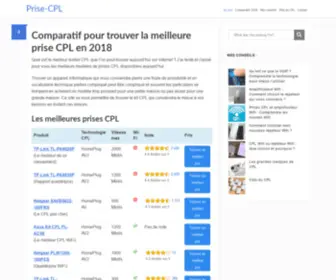 Prises-CPL.info(Comparatif pour trouver la meilleure prise CPL enPrise CPL) Screenshot