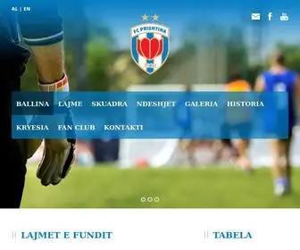 Prishtinafc.com(Prishtina Football Club) Screenshot