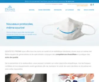 Prismadentistes.ca(Dentistes à Ville Mont) Screenshot