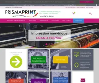 Prismaprint.fr(Prismaprint Impression en ligne : imprimeur bâche) Screenshot