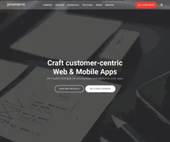 Prismetric.com(App development company) Screenshot