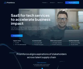 Prismforce.com(Vertical SaaS for Tech Service Companies) Screenshot