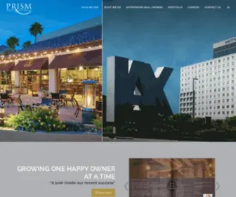 Prismhotels.com(Dallas-based Prism Hotels & Resorts) Screenshot