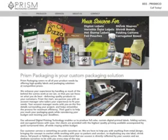 Prismpackagingco.com(Prism Packaging and Design Company) Screenshot