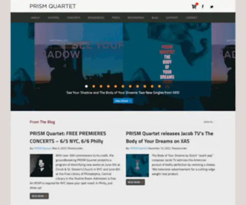 Prismquartet.com(Saxophone Ensemble Prism Quartet) Screenshot