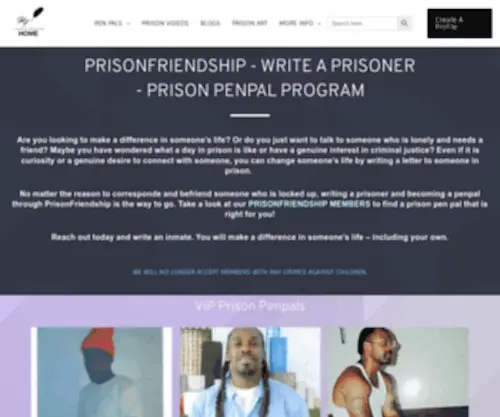 Prisonfriendship.com(Prison Friendship) Screenshot