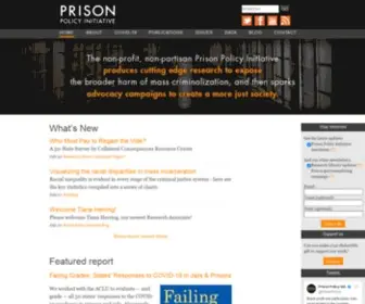 Prisonpolicy.org(Thinktank) Screenshot