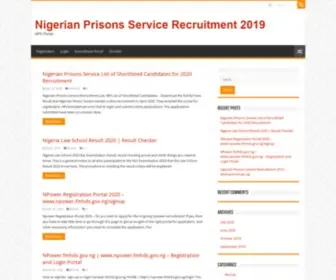 Prisonportal.com.ng(Nigerian Prisons Service RecruitmentNPS Portal) Screenshot