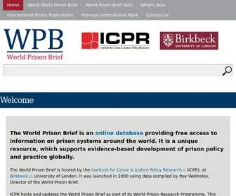 Prisonstudies.org(World Prison Brief) Screenshot