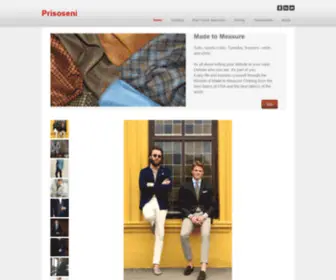 Prisoseni.com(Mens custom clothing) Screenshot