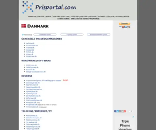 Prisportal.com(Hurtigt og nemt overblik over prissammenligning og priser) Screenshot