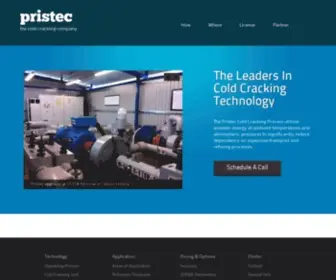 Pristec.com(The cold cracking company) Screenshot