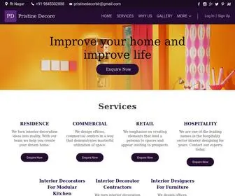 Pristinedecore.com(Pristine Decore) Screenshot