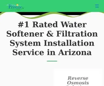 Pristinewatersofteners.com(Pristine Water Softeners Arizona) Screenshot