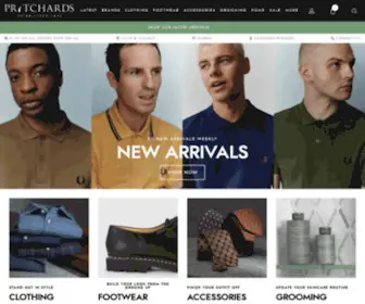 Pritchards.co.uk(Men's Premium Menswear) Screenshot