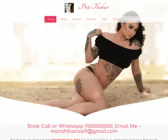 Pritithakur.com(Jaipur Escorts) Screenshot