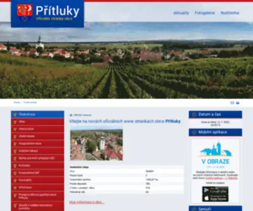Pritluky.cz(Obec Přítluky) Screenshot