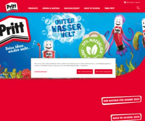 Pritt.de(Willkommen in der Pritt) Screenshot