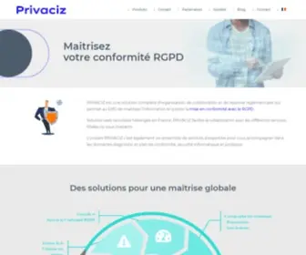 Privaciz.com(Des solutions pour maîtriser votre conformité RGPD) Screenshot